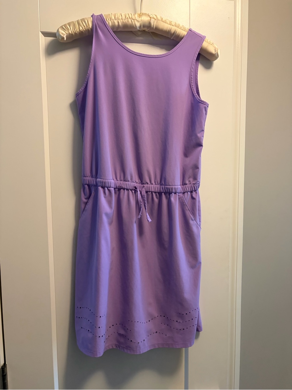 all in motion Lavender Drawstring Waist Tank Dress